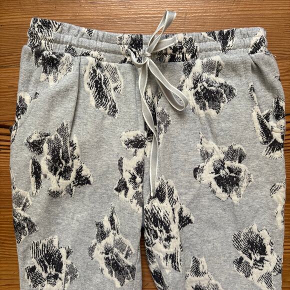 Anthropologie Saturday Sunday gray floral jogger sweatpants SIZE XS - Picture 2 of 6